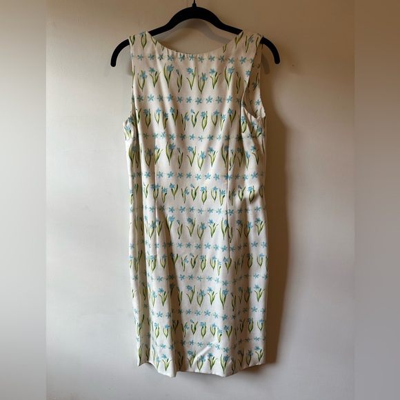 Ann Taylor Dresses & Skirts - ✨5/$25 Y2K Ann Taylor 100% Silk Daffodil Floral Sleeveless Shift Dress